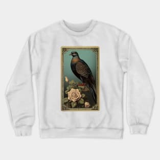 Pigeon Tarot Vintage Bird Design Crewneck Sweatshirt